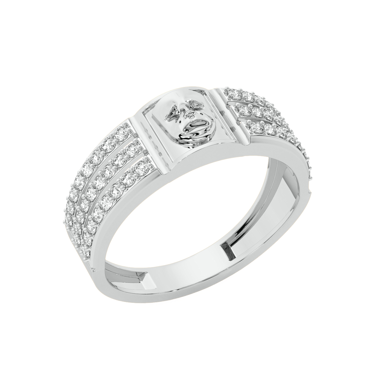 Asher Round Diamond Ring For Him